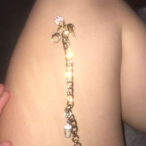 Rose Gold Fossil Charm Bracelet